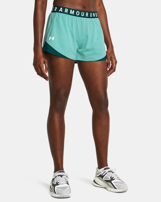 Damen UA Play Up 3.0 Twist Shorts, Green, pdpMainDesktop image number 0